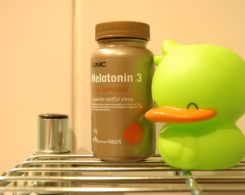 Bottle of melatonin