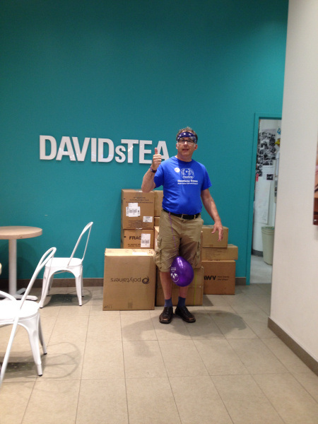 Rob in front of David's Tea.