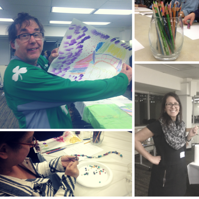 pictures from our art therapy community meeting