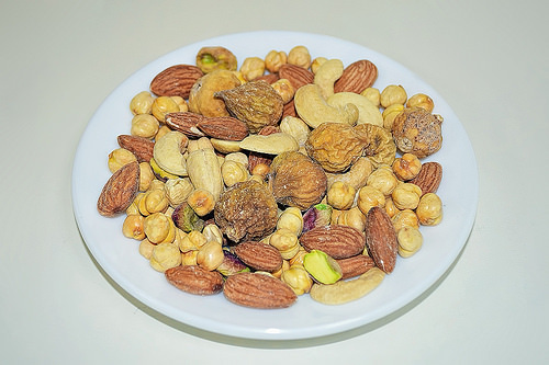 a plate of nuts