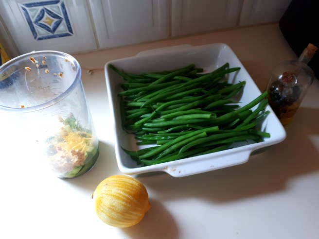 french green beans, freshly blanched